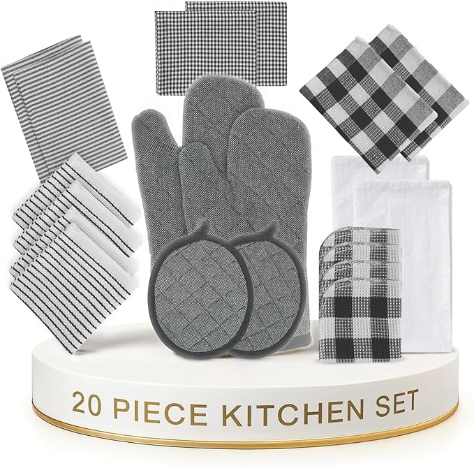 LANE LINEN Kitchen Towels & Dishcloths Set