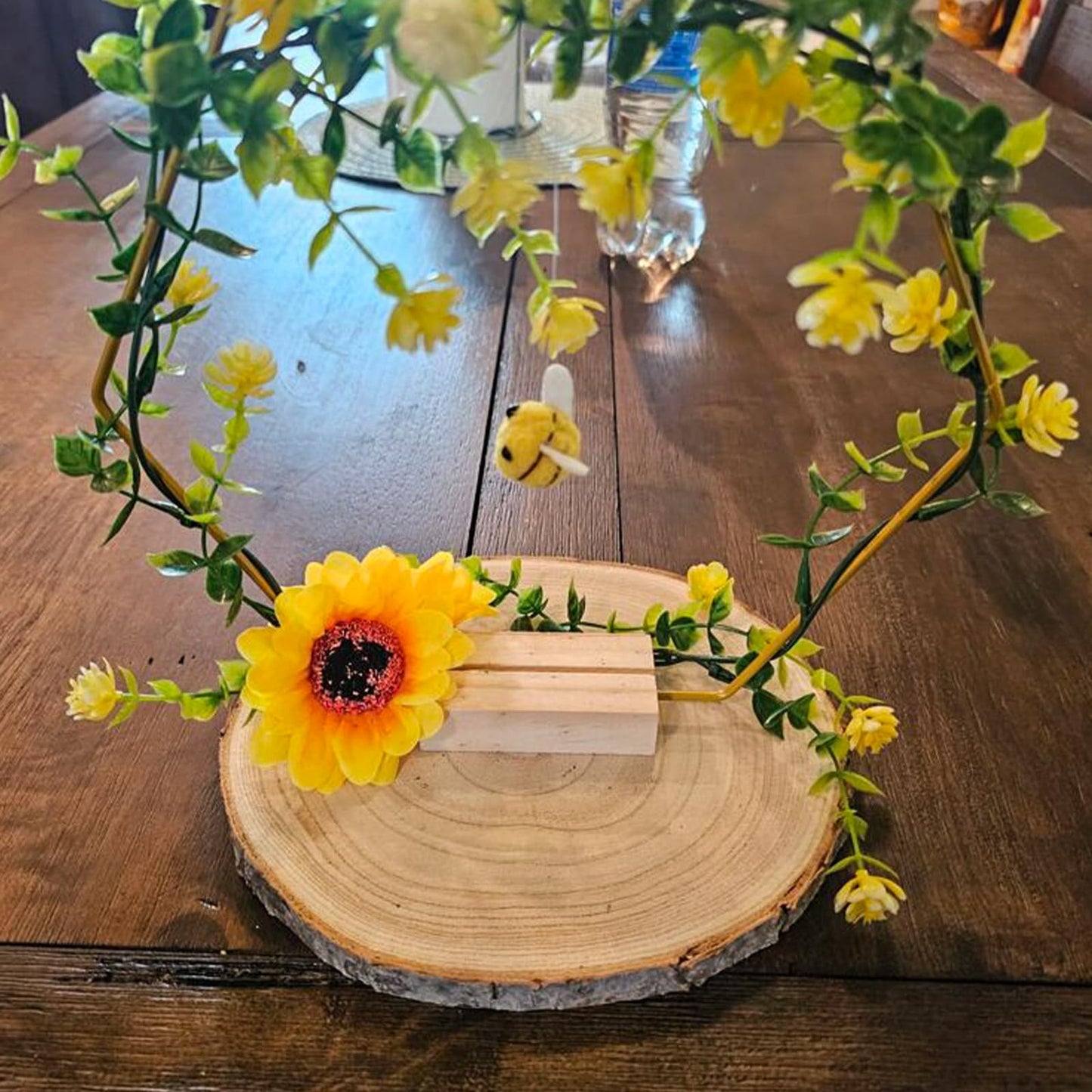 GRCEOY Natural Wood Slices for Centerpieces 10 pcs 10-11 Inches Large Wood Circles, Rounds, centerpieces for Tables Wedding Decor, Baby Showers and Rustic DIY Projects