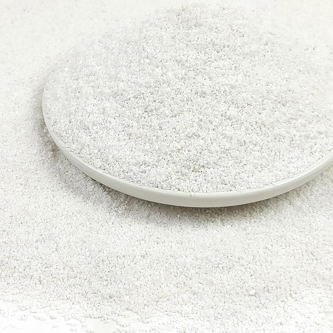 YISZM Aquarium Sand, 10lbs White Fish Tank Sand, Aquarium Gravel Substrate for Aquascaping, Vivariums, Terrariums, Plants and Crafts
