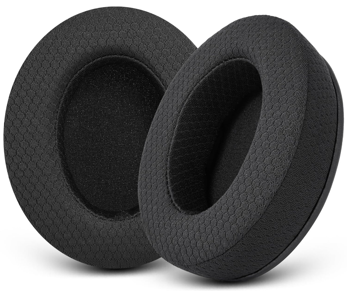 Upgraded Replacement Earpads Cushions for HyperX Cloud/Alpha, Audio Technica M50X/M40X, Turtle Beach Stealth 400/600 & More - Ear Pads with Breathable Mesh Fabric/Added Thickness/Memory Foam