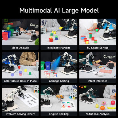 Yahboom Jetson Orin Nano Super 8GB 6DOF Robotic Arm 3D Space Scanning, Depth Camera Visual Recognition AI Vision AI Voice Interaction ROS, Python Programming Data