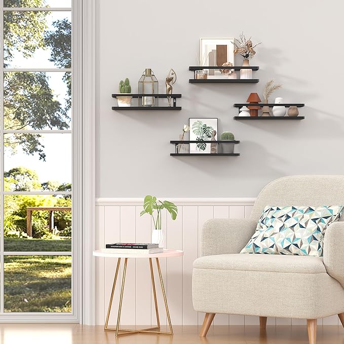 PUSDON Hanging Storage Baskets Organizer Wall Mount, Metal Wire Storage Bin Rack
