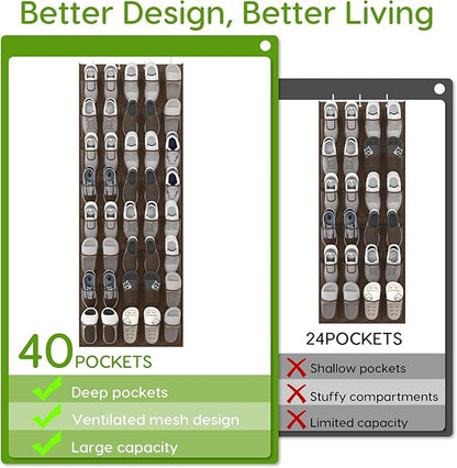 Unjumbly Over the Door Shoe Organizer