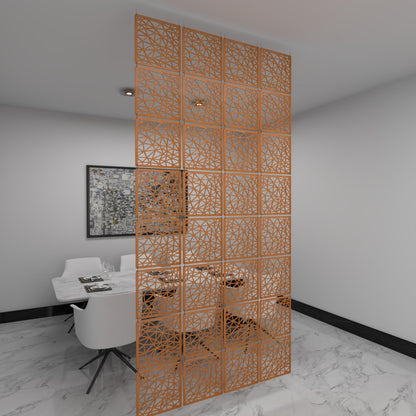 Woodtuct Teak Decorative Room Divider Panels, 12 Pack