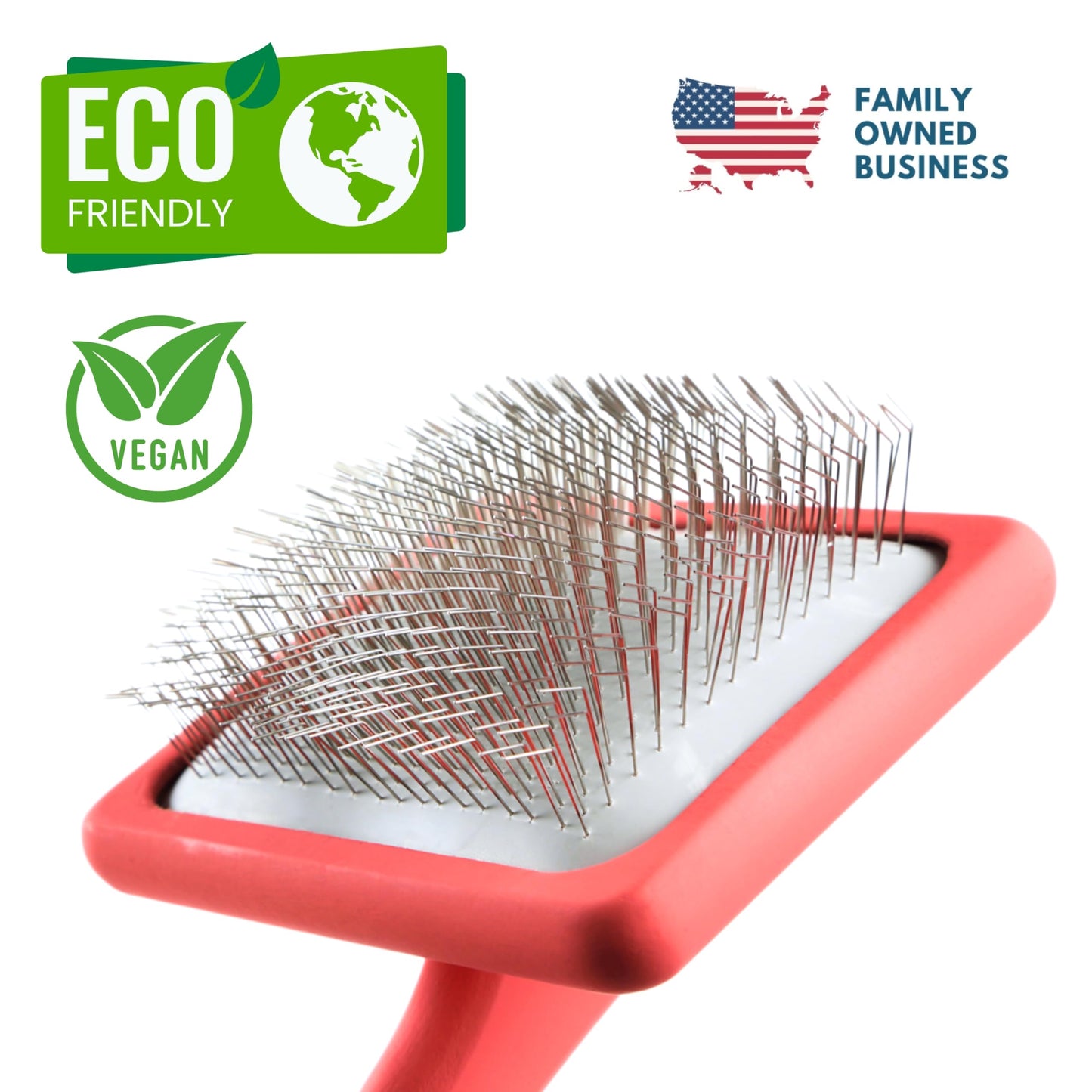 Flying Pawfect Dog Slicker Brush for Grooming Pet Hair - Best Slicker For Poodle & Golden Doodle - Long Haired Tool For Dogs - Goldendoodle Long Pin Brush For Dematting (Large)