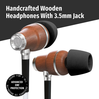 Symphonized Premium Airtube Headphones EMF Earbuds, 3D Sound, Microphone Volume Control, 8mm Bass Drivers Granting High Audio Quality 3.5mm Audio Jack