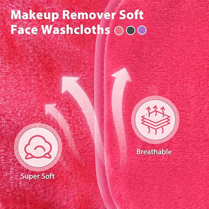 Makeup Remover Cloth, 12 Pack Makeup Remover Pads Microfiber Face Washcloth