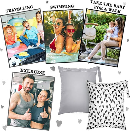 Shappy 2 Pcs Large Travel Laundry Bag Washable Waterproof Wet Dry Large Dirty