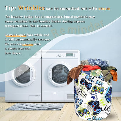 Funny Cool Game Machine Laundry Basket Games Foldable Colorful Laundry Hamper