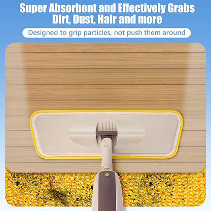 HOMTOYOU Reusable Mop Pads for Swiffer PowerMop: 6 Pack Microfiber Pad Refills