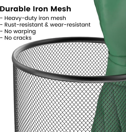 19.5" H Mesh Umbrella Stand - Ventilated Mesh Umbrella Holder for Entryway - Extra Capacity Storage for Umbrellas Canes & More - Freestanding Indoor Organizer 10.4" L x 10.4" W x 19.5" H - 3P Black