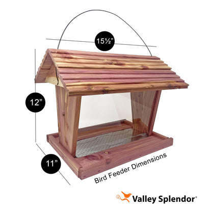 Large Ranch Cedar Bird Feeder - Made in USA
