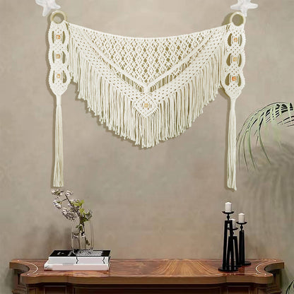 kiido Large Macrame Wall Hanging Boho Tapestry Curtain Fringe Woven Bohemian Wall Decor Home Decoration for Apartment Bedroom Living Room Gallery Baby Nursery-Blossom 35.4" W X 26" H