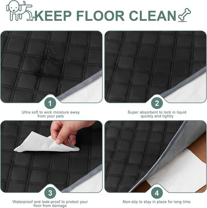 Eterish Reusable Washable Pee Pads for Dogs Large/Extra Large 36'' x 41'' 2 Pack, Absorbent Pet Puppy Dog Training Pads Non-Slip, Waterproof Whelping Potty Pads for Dogs Leak-Proof