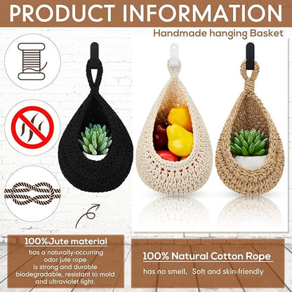 Honeydak Boho Decor Hanging Wall Baskets