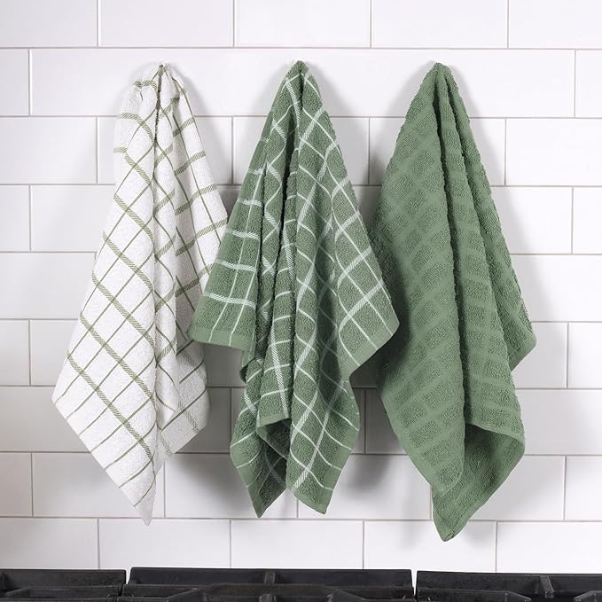 Ritz Premium 100% Cotton Terry Check Kitchen Dish Towels