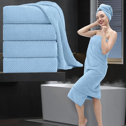 Extra Large Bath Towel Set of 4, Oversized Bath Sheet Super Soft Highly