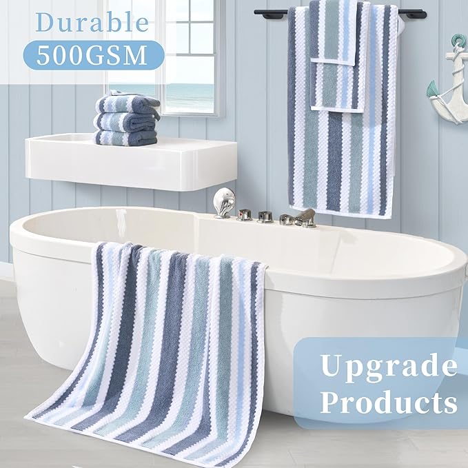 Waffle Washcloths for Bathroom, Wash Cloths 6 Pack 13"x13"