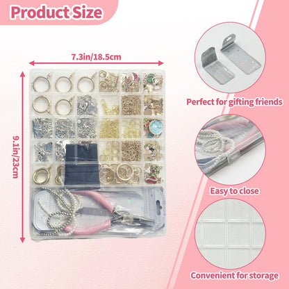 432Pcs Charms Lip Gloss Keychain Making Kit, DIY Craft Supplies with 25 Keychains Clips 25 Extender Chain 175 Charm Jewelry Plier, DIY Keychains Kit, for Keychain Making Supplies DIY Crafts (432Pcs)