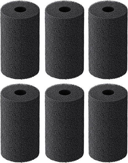 Pawfly 6 Pack Pre-Filter Sponge, Aquarium Filter Sponge 0.4" Intake Sponge Foam Roll for Small Fish Shrimp Fry Fish Tank Covers Accessories