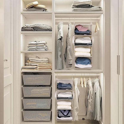 MAX Houser 4 Tier Shelf Hanging Closet Organizer, Closet Hanging Shelf