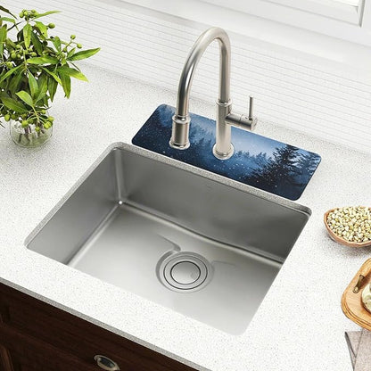 Kitchen Sink Splash Guard 1 PC 14.7 Inch Sink Faucet Mat Splash Guard