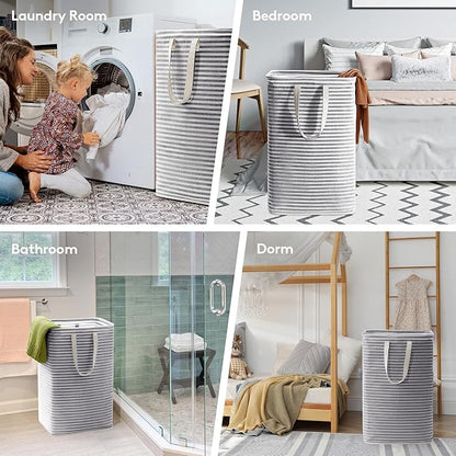 Lifewit 2 Pack Laundry Hamper Large Collapsible Laundry Baskets, Freestanding