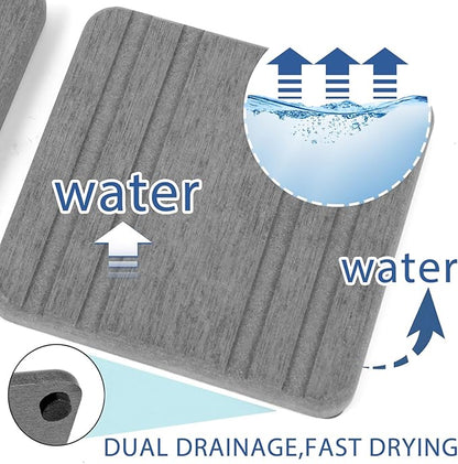 3PCS Water Absorbing Stone Tray, DryingNeat Diatomite Stone Sink Tray, Instant