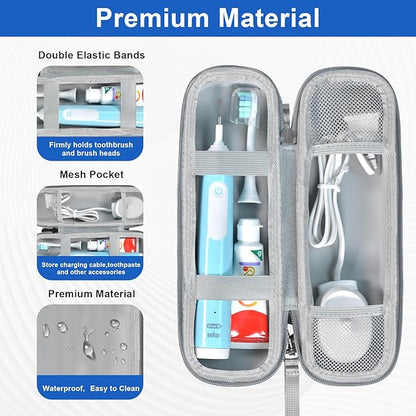Travel Case for Oral-B/Oral-B Pro/Phlips Sonicare Electric Toothbrush