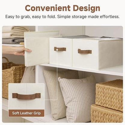 StorageWorks Closet Organizers and Storage Bins, Foldable Shelf Baskets
