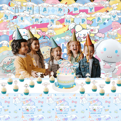 Birthday Party Decorations, Party Supplies Include Banner, Backdrop, latex Balloons, Hanging Swirls, Foil Balloon, Cake Cupcake Toppers, Tablecloth
