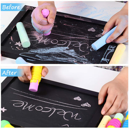 Outus 10 Pieces Railroad Chalk Holder Plastic Adjustable Chalk Clip for Teachers Office