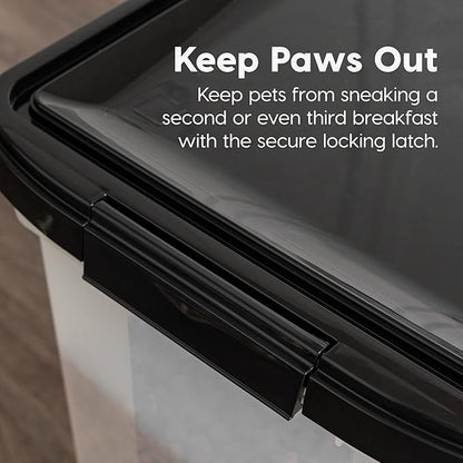 IRIS USA Airtight Dog Food Storage Container, WeatherPro, Removable Wheels