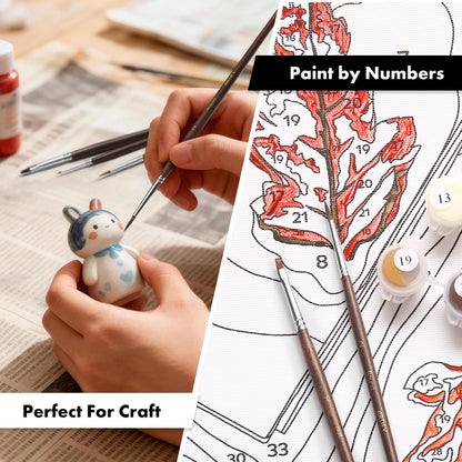 Artify Miniature Paint Brushes 14Pcs, Mini Paint Brushes with Goat Hair Drybrushes, Bionic Hair Fine Detail Paint Brushes - High Retention for Miniature Acrylic Paints, Paint by Numbers Brush Set