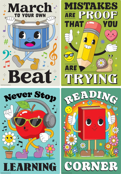 Teacher Created Resources Retro Fun Educational Poster Pack (TCR6964)