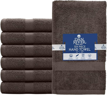 DAN RIVER 6-Pack Premium Hand Towels
