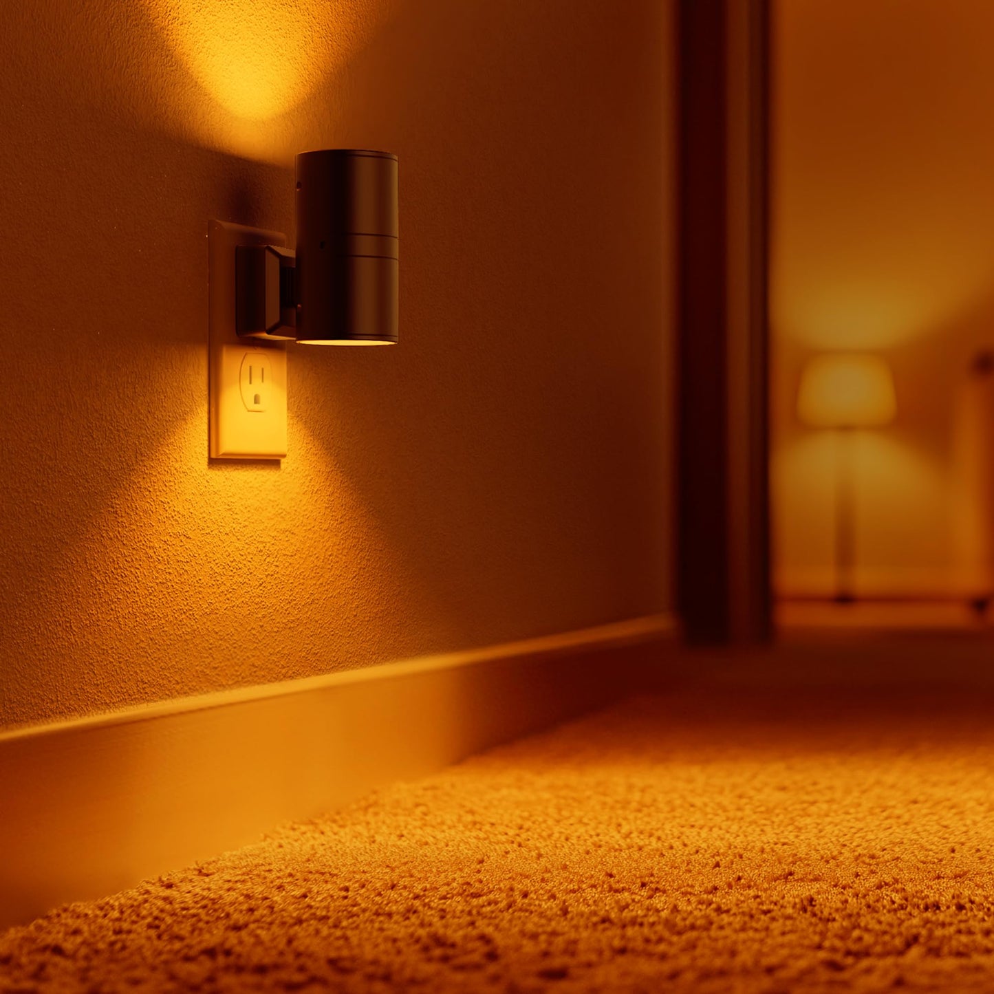 Briignite Night Lights Plug into Wall, Modern LED Night Light Plug in, Dusk to Dawn Sensor, Soft White 3000K, 0-100LM Adjustable Brightness, Dimmable NightLight for Hallway, Bedroom, Stairway, 2 Pack