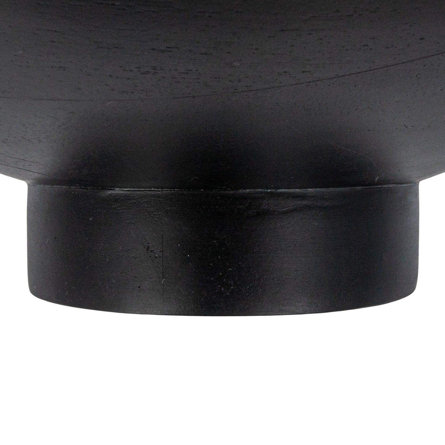 Bloomingville Round Acacia Wood Pedestal with Metal Base, Natural and Black