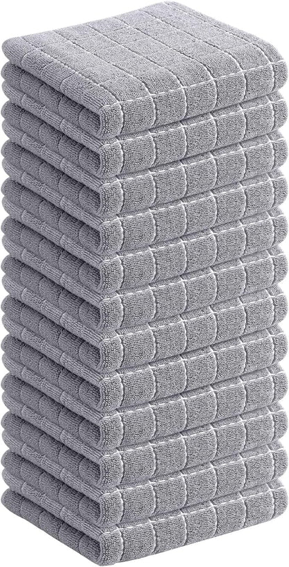 Homaxy 100% Cotton Terry Kitchen Dish Cloths, Ultra Soft and Absorbent Dish