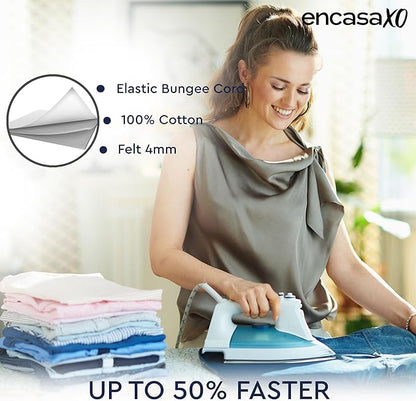 Encasa XO Ironing Board Cover and Pad 49"x18" - 4mm Felt Wide Iron Board Cover