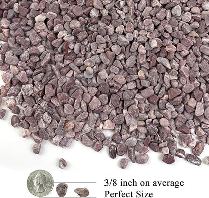 FANTIAN 2 lbs Succulent and Cactus Pebbles Gravel, 3/8 Inch Decorative Red River Rocks for Plants Indoor, Vases, Terrarium, Potted Top Dressing and Outdoor Decorative Stones