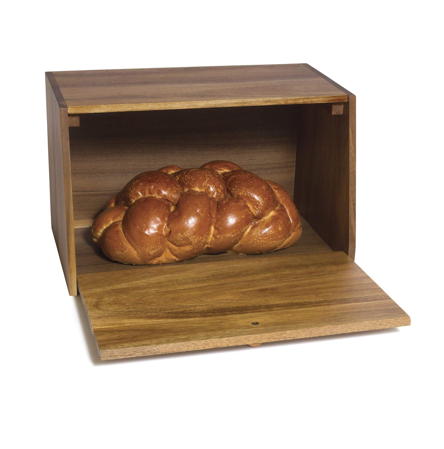Lipper International 1147 Acacia w Solid Door Bread Box, Multi Color