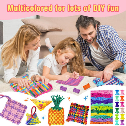 FRYTEPUYE 1000 PCS Loom Loops Potholder,Potholder Loom for Kids,Weaving Colorful Craft Flexible DIY Kit Colorful Weaving Crafts for Kids Adults Elastic Loops Only