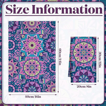 Boyiee Set of 6 Mandala Kitchen Towels Absorbent Boho Dish Towels 24 x 16