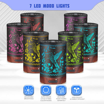 Essential Oils Diffuser,Aromatherapy Diffuser,Birthday for Women Mom Grandma,Metal Cool Mist Humidifier with 7 Colors Lights Waterless Auto Off Air Diffusers (Dragonfly)