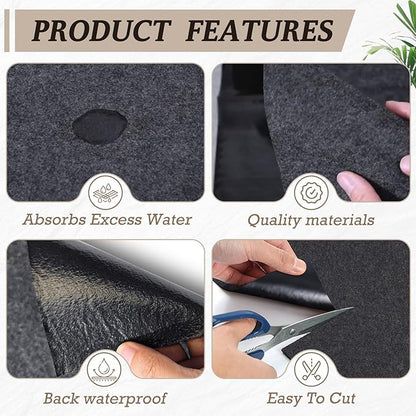 Large Bird Cage Mat, Under Pet Cage Mat, Absorbent/Waterproof Felt Pad for Bird Cages, Reptile Aquariums, Dog Kennels, with Non-Slip Backing for Hard Floors and Surfaces (36 x 36 inch)
