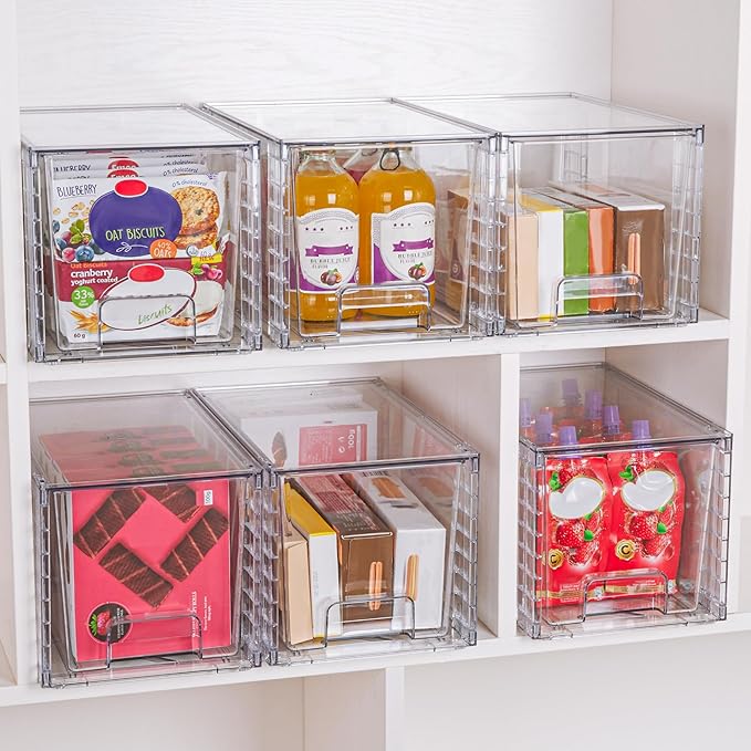 Vtopmart 8 Pack Large Stackable Storage Drawers, Easily Assemble