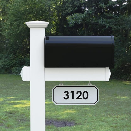 The Harrison Vinyl/PVC Mailbox Post - White (Includes Mailbox)