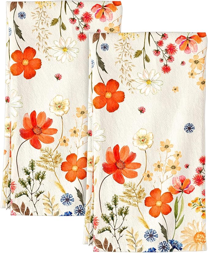 Flour Sack Kitchen Towels Set of 2-18x26 Cotton Dish Towels