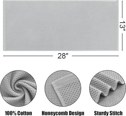 Kitinjoy 100% Cotton Waffle Weave Kitchen Hand Towels
